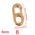 Golden stainless steel lobster clasp with number six engraving for DIY jewelry making - Gold 6