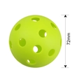 Neon yellow 72mm pickleball with 26 holes for indoor play and practice training - Yellow-Green