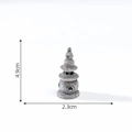 Miniature vintage resin grey lighthouse tower figurine for micro landscape decor 4.9cm - West Lake Lighthouse