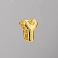Polished gold balloon letter Y pendant for DIY necklaces with reflective mirror finish - Letter Y