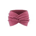 Rose red paisley sports headband with twisted knot design and bohemian pattern - Floral & Stripe
