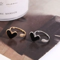 Minimalistische offene Herzringe in Gold und Silber mit Mikro-Pavé-Zirkonia-Besatz - Silber (D7311)