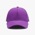 Breathable purple sport baseball cap with laser-cut side vents and quick-dry fabric - Adjustable / Purple