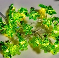 Christmas tree shaped LED fairy lights with warm yellow glow and green casing decor - 1m 10-LED (2AA Battery Model) / 3D Christmas Tree