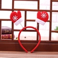 Christmas headband with red spring gloves and snowflake patterns for festive holiday decor - Glove Spring Headband