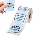 500pcs 2x2 inch watercolor thermal labels featuring Homemade with love design - 2*2 Inch Square-500pcs (Roll)-Water Color / Starry Sky Color
