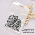 1000pz strass quadrati bianchi trasparenti 2x2mm con retro piatto per nail art fai da te - Quadrato 2*2mm Circa 1000 pezzi/sacchetto / Bianco Specchio