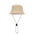 Sombrero de sol para niños beige claro, secado rápido con malla y cordón ajustable - Caqui