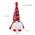 Leuchtender Weihnachtsgnom Plüsch in rot-weißem Strickhut mit Maßen 30cm hoch - Rot