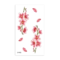 Pink cherry blossom temporary tattoo set with realistic floral branch design LY-421 - Cherry Blossom Branch with Buds Style (LY421)