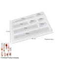 Detailed view of translucent silicone mold for DIY resin bookmarks with size measurements - Style 3 Bookmark Mold