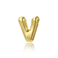 Macro shot of 18K gold-plated letter V balloon pendant with a polished metallic finish - Letter V (Pendant)