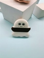Cute white ghost air cushion powder puff with soft texture and cartoon expression - Ghost 8 (Black Ribbon)