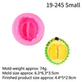 Pink silicone 3D durian mold with small realistic fruit finished product 4.4x5x2.9cm - 3# Small Durian / Pink