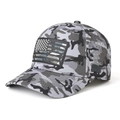 Taktische graue Camouflage-Basecap mit einem US-Flaggen-Patch aus PVC für den Outdoor-Bereich - Grau