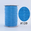 Bright blue waxed cord roll for DIY jewelry making and braided handicrafts #139 - 139 / 1.0mm 160m