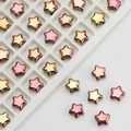 Close-up of 8mm gradient crystal star beads for DIY jewelry making in a white grid tray - Brilliant Purple