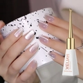 XEIJAYI nude pink cat eye nail gel polish with silver glitter 10ml UV LED effect - Weiyang Glass Cat Eye