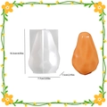 Stampo in silicone per candele a forma di pera sfaccettata, misure 10,3x7,7x7,5 cm - Forma di Pera Geometrica / Bianco