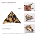 Tortoiseshell patterned triangle hair claw clip in acrylic finish for elegant updos - Beige Tortoise Shell