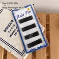 Set of black metal hair pins with ball tips on card for daily styling and hair fixing - Wavy Bobby Pins (36 Pcs)