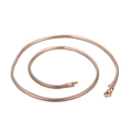 Collar minimalista de cadena de serpiente en oro rosa con cierre de mosquetón seguro - 2.5mm / 50cm / Oro rosa