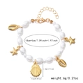 Vista detallada del collar de estrella de mar con medidas de tamaño y peso precisas - Pulsera de Perlas y Conchas
