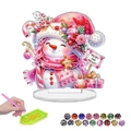 DIY Acryl Weihnachts-Schneemann Diamantmalerei Set mit Merry and Bright Tischaufsteller - DIY Schneemann Set (Stil x-2)
