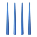 Pack de 4 velas cónicas azul oscuro de 25 cm para decoración de bodas y banquetes - Azul Klein