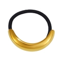 Dettaglio dell'elastico in acciaio inossidabile con dimensioni di 13,8mm di larghezza e 50mm - E584-Barra Curva Oro