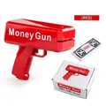 Electric red money gun toy with prop banknotes and premium packaging box for parties - Red (Money GUN) / Red Money Gun with Money GUN + 100 Notes