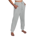 Classic gray unisex jogger pants featuring elastic drawstring waist and cuffed ankles - Light Gray