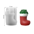 Christmas stocking silicone mold for DIY crafts with finished product and size details - Christmas Sock