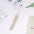 Champagne gold multifunctional telescopic pointer pen with elegant metallic gradient finish - Gold
