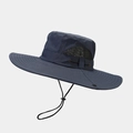 Dettaglio cappello parasole ad asciugatura rapida con prese d'aria e laccio regolabile - Taglia unica / Blu navy