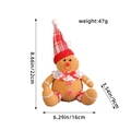 Peluche omino di pan di zenzero con cappello scozzese e bottoni a caramella di Natale - X3-53 Stile Cappello di Natale
