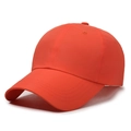 Vibrant orange quick-dry baseball cap with a classic six-panel design for outdoor sports - Adjustable / Red