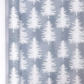 Blue kraft gift wrap roll with white and navy pine tree patterns for Christmas - Grey Christmas Tree