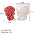 Silikonform für Rosenbär-Kerzen inklusive Größenangaben und Gewichtsdetails - Rosenbär J-0199