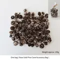 Rose gold natural pine cones for Christmas decor, 130g pack with metallic finish - Natural Pine Cones / 130g/Pack / Rose Gold