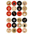 Christmas advent calendar stickers 1-24 with Santa and reindeer for gift sealing - 2 Christmas Gifts