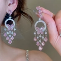 43# Argento-Rosa-Nappa Farfalla (Bottone)