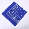 Navy blue paisley polyester headscarf for outdoor sports and cycling fashion - 54*54CM / Royal Blue