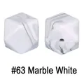 Perline in silicone da 17mm bianco marmo a forma di ottagono per massaggiagengive e DIY - Bianco Marmo