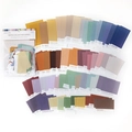 Set of 100 colorful ivory memo notes for scrapbooking in yellow, brown, and green - Inspiration Color Card