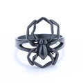 Anello ragno nero in stile punk gotico in acciaio inossidabile per Halloween - US 5 / Nero (01504)