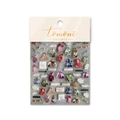 Retro Japanese style dog illustration nail stickers and cursive lettering, model MS-280 - Vintage Figure Party Style (MS280)