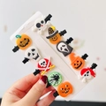 Set di 10 fermagli per capelli Halloween con teschio zucca e fantasma per regali festivi - Stile 5 Zucca Gialla - Set da 10