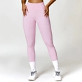 Pantalon de yoga rose taille haute à séchage rapide avec effet galbant fessier - Rose Sakura