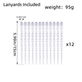 Pack de 12 adornos de carámbanos espirales transparentes 15cm con cordones para el árbol - Carámbano Transparente Estilo A Mediano (15cm)